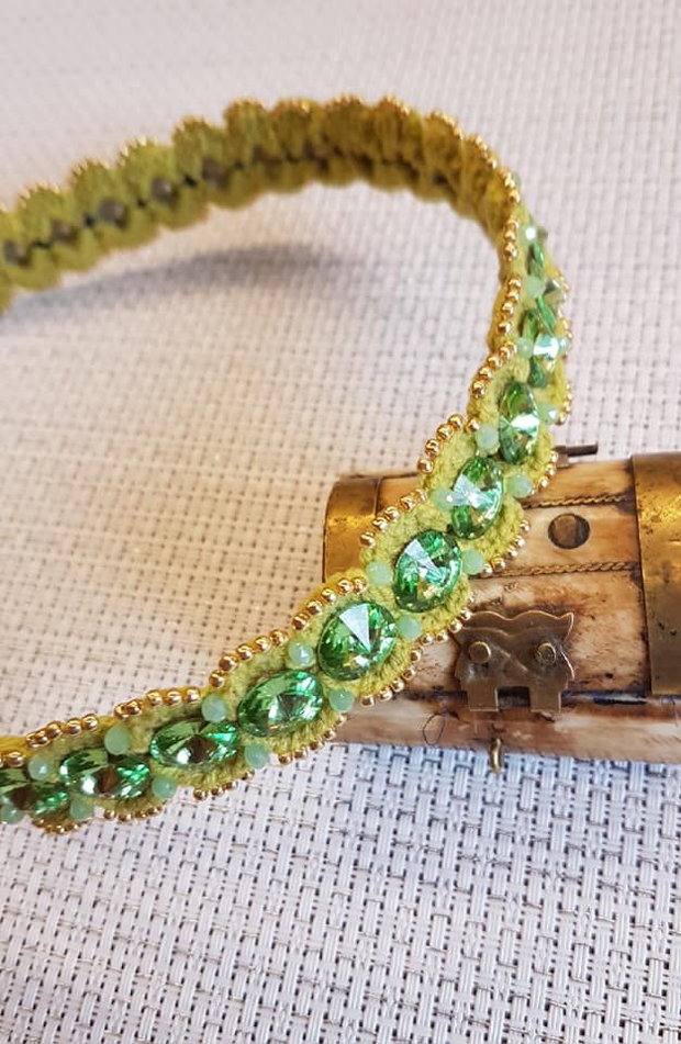 Bentita crosetata , rivoli swarovski