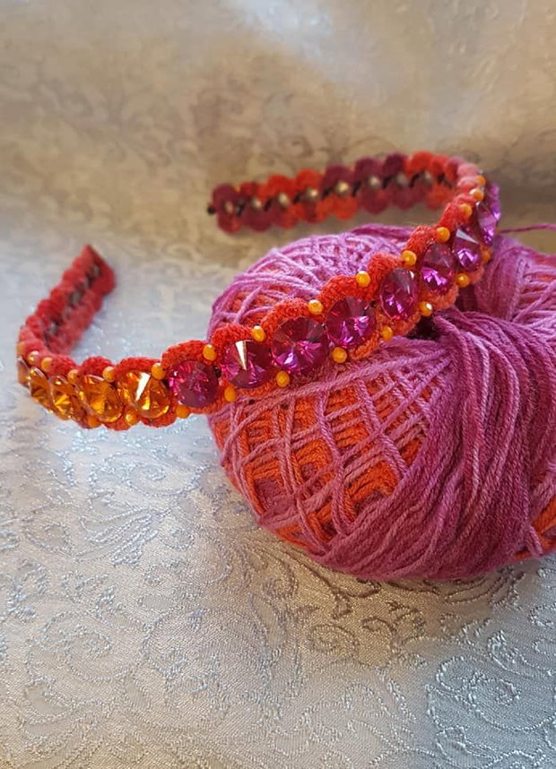 Bentita crosetata , rivoli swarovski