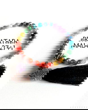 Bratara Mala*27+1*7 Chakre+Ametist*Bratara pentru meditatie si rugaciune*Bratara UNISEX