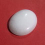 Cabochon oval mare din jad alb aprox 40x30x7.5 mm