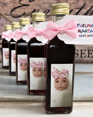 Marturii - Sticlute cu Fotografie Bebe