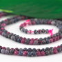 Mix rubin si safir fatetat, 2.8-2.9mm (1sirag)