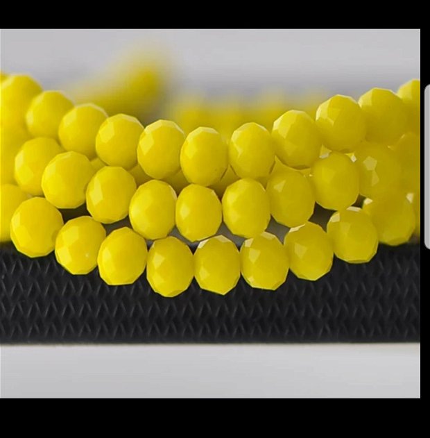 Șirag cristale (4x3mm) fațetate galbenr