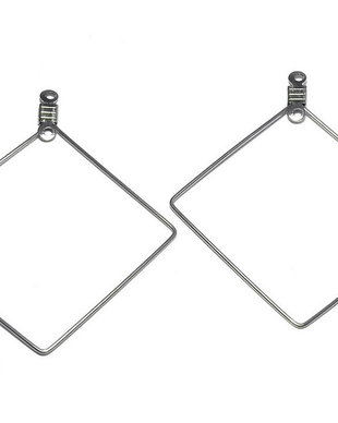 Accesoriu din otel inoxidabil pentru cercei, 47x40 mm