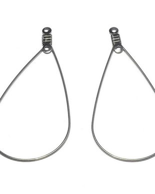 Accesoriu din otel inoxidabil pentru cercei, 48.5x23 mm