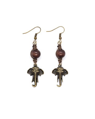 Cercei Elephant Wood&Bronze