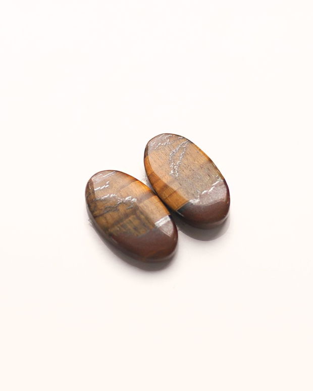 Pereche Tiger eye - cabochoane (2 buc)  - T883