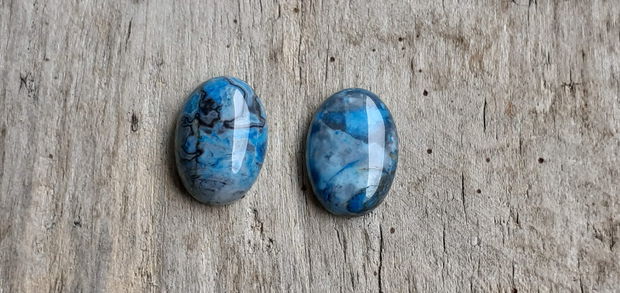 Cabochon agata crazy lace 14x10 mm (2 buc)