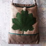 geanta etno frunza verde