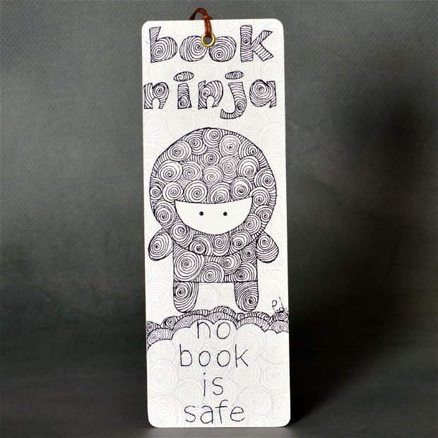 Semn de carte ''Book ninja - no book is safe''