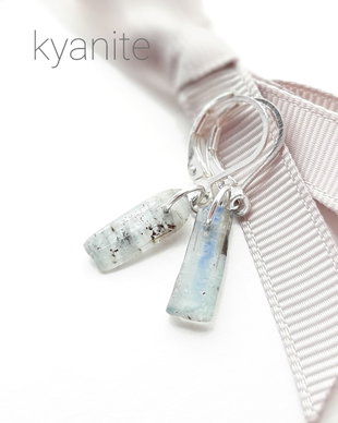 Cercei argint 925 și lamele delicate din Kyanite