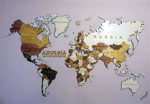 Harta lumii perete, World map, harta continente, decoratiune harta lumii, tablou harta lumii, puzzle harta lumii