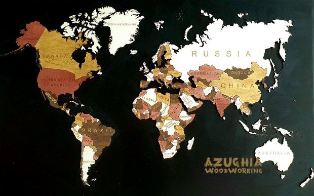 Harta lumii perete, World map, harta continente, decoratiune harta lumii, tablou harta lumii, puzzle harta lumii