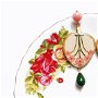Cercei Art Nouveau "Flower Garden" din rasina, Fimo si inox auriu