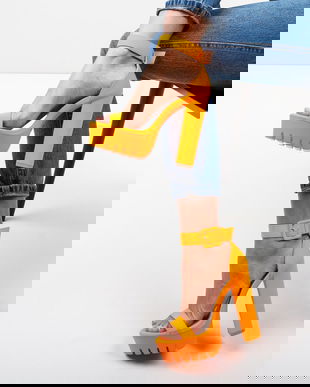 Sandale Asmaa Portocalii Neon