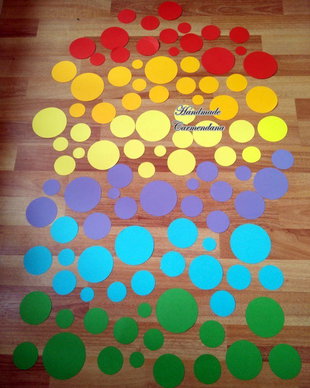 Cercuri colorate pentru decor