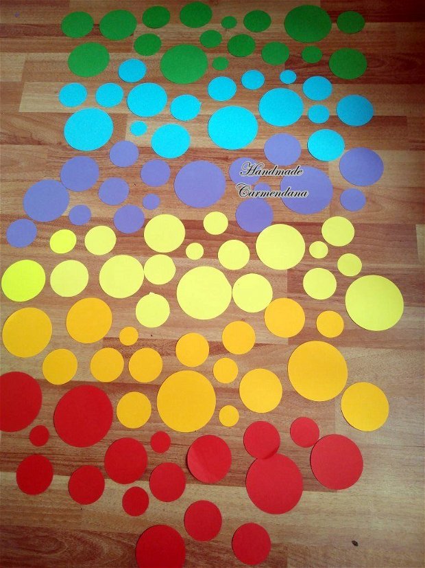 Cercuri colorate pentru decor
