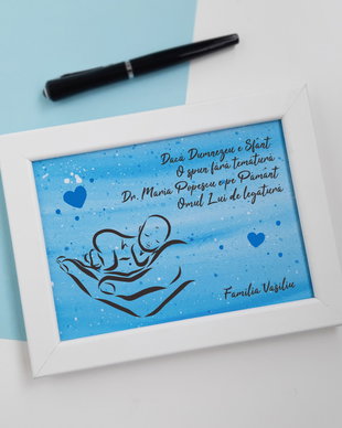 Placuta personalizata pentru medic pictata manual