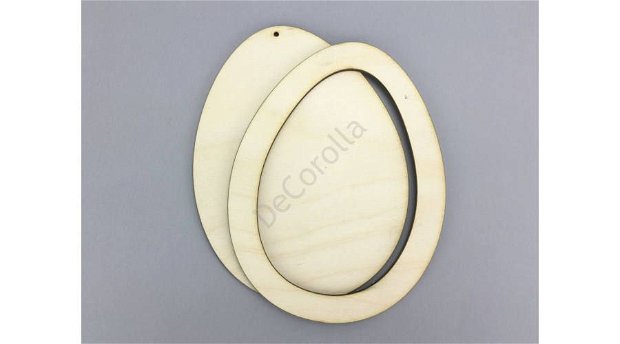 Rama din lemn in forma de ou- 15 cm- crl6416