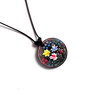 colier de lemn motiv floral 38843