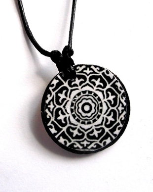 colier lemn mandala 38862