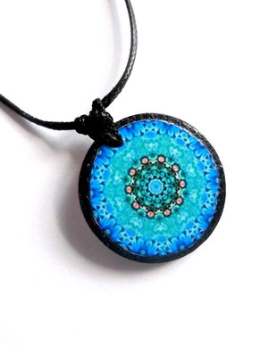 colier lemn mandala 38861