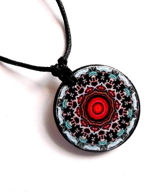 colier lemn mandala 38864