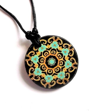 colier lemn mandala 38865