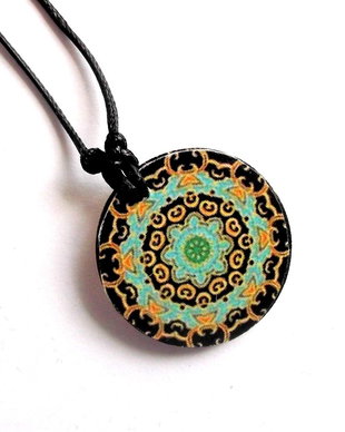 colier lemn mandala 38867