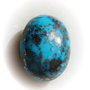 Cabochon turcoaz NATURAL cu pirita (IRAN - lucrat manual) aprox 24.5x12.6x10.5 mm