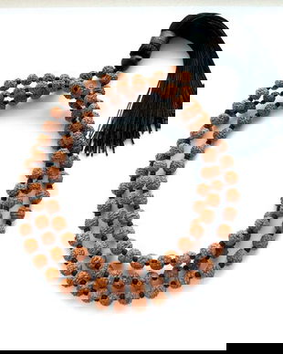Colier Mala*108+1*Rudraksha+Onix*Colier pentru meditatie si rugaciune*Capricorn