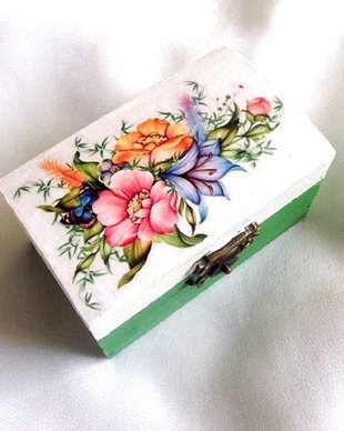 Cutie din lemn decorata 38724
