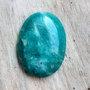Cabochon amazonit rusesc, 25x18 mm