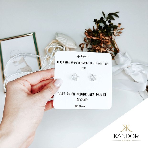 Cadou pentru domnișoarele de onoare, Kandor Special Gifts, 10*10 cm