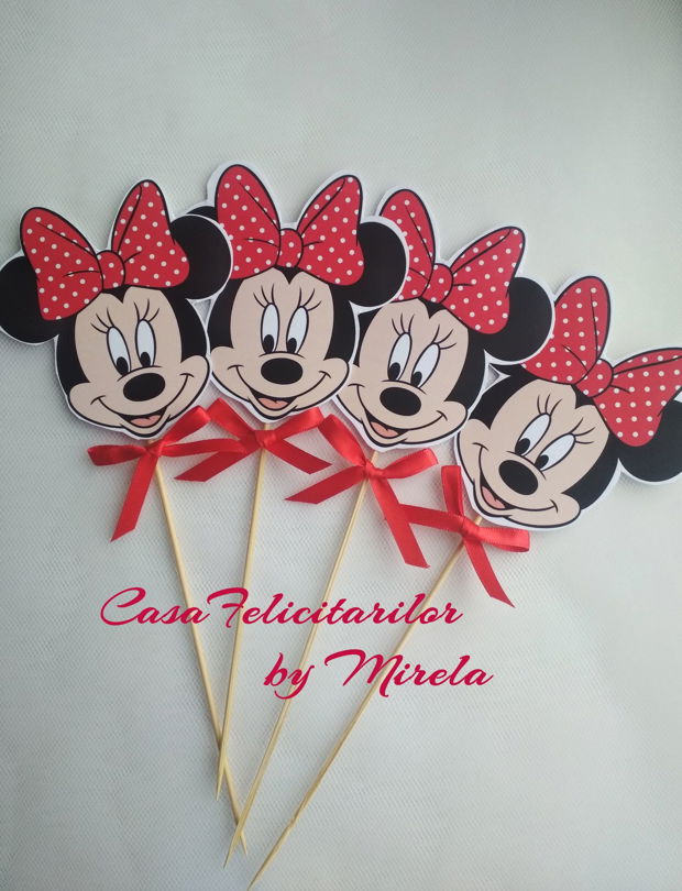 Cifre aniversare  cu tematica Minnie Mouse