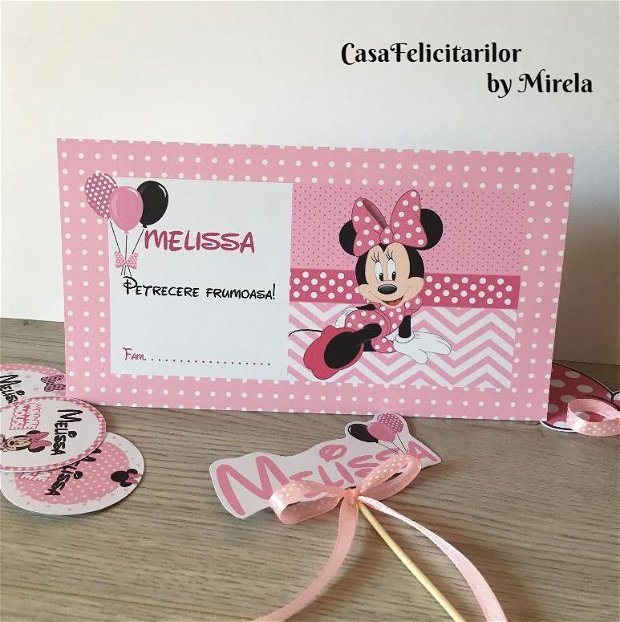 Toppers candy bar - Minnie Mouse roz