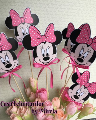 Minnie mouse roz- decoratiune