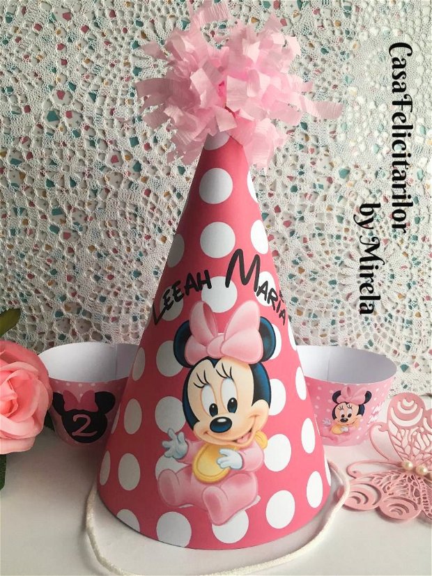 Ghirlanda decorativa Minnie mouse roz