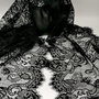 Esarfa dantela neagra PRECIOUS CHANTILLY