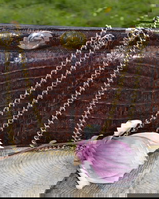 Geanta vintage din piele de crocodil J. Perez / Valencia