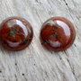 Cabochon jasp rosu, 16 mm (2 buc)