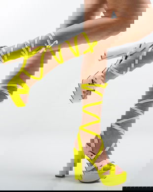 Sandale Ubaid Galbene Neon