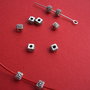 "Cub rubik incomplet" din argint .925 aprox 5x5x4 mm