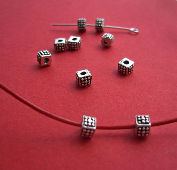 "Cub rubik incomplet" din argint .925 aprox 5x5x4 mm