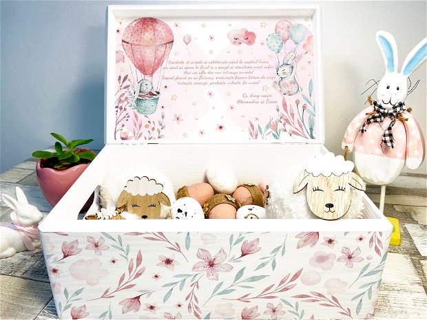Cutie Amintiri Copii Personalizată - The rabbits journey