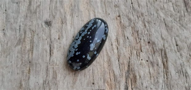 Cabochon obsidian, 30x15 mm