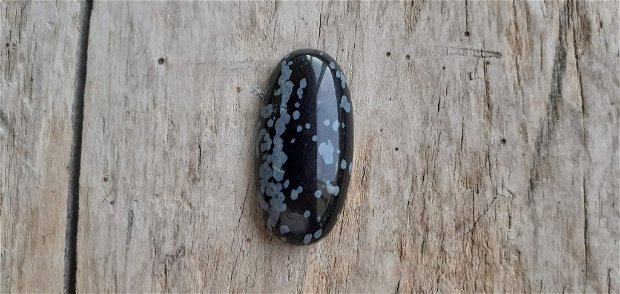 Cabochon obsidian, 30x15 mm