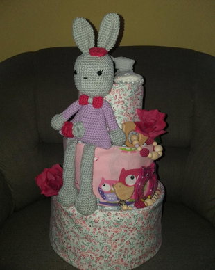 Tort de scutece Iepuras Roz