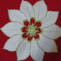 Nou-mileu brodat floare 20 cm