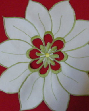 Nou-mileu brodat floare 20 cm